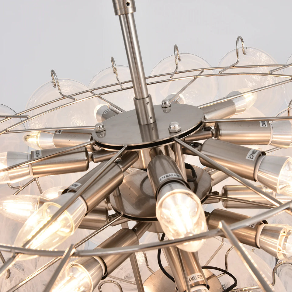 Selene White Swirl Disc Chandelier