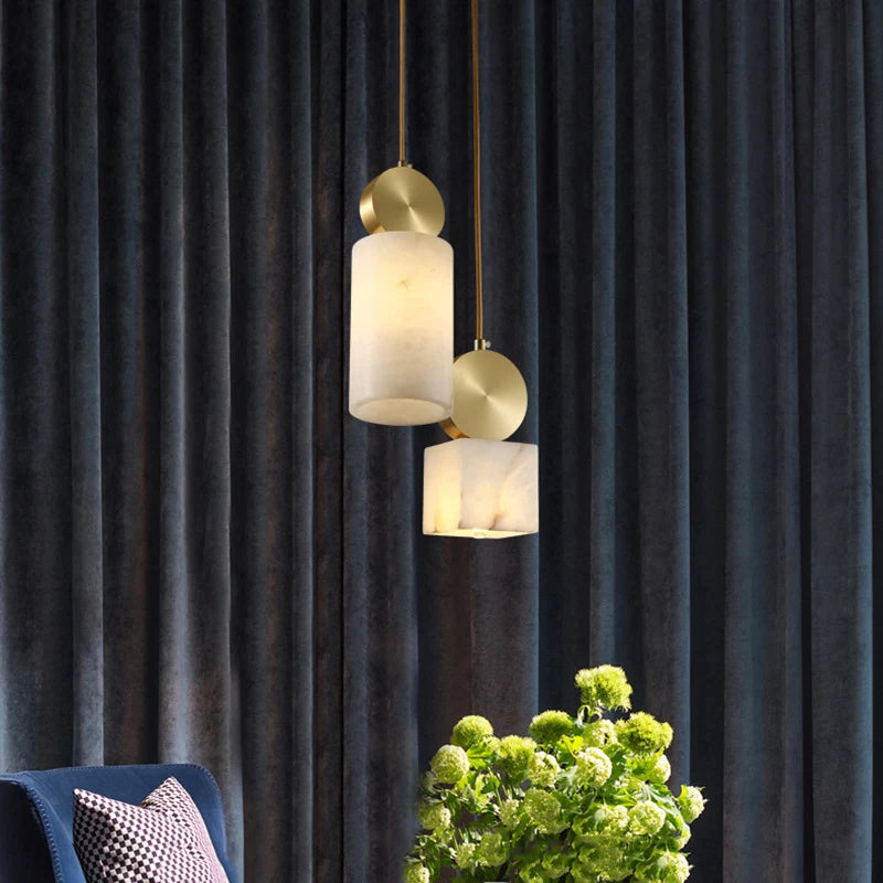 Etruscan Alabaster Pendant Light