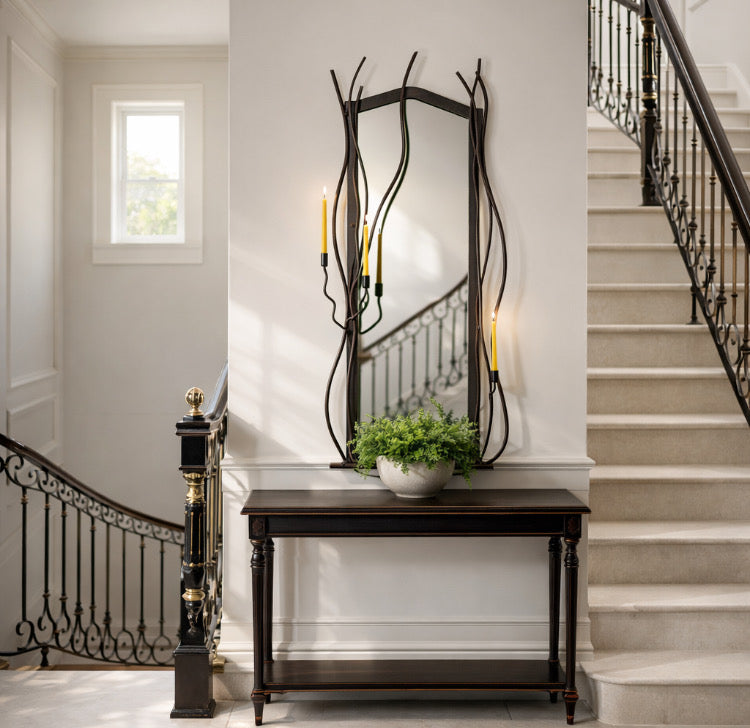 New Shoots Mirror Frame with Candle Holders