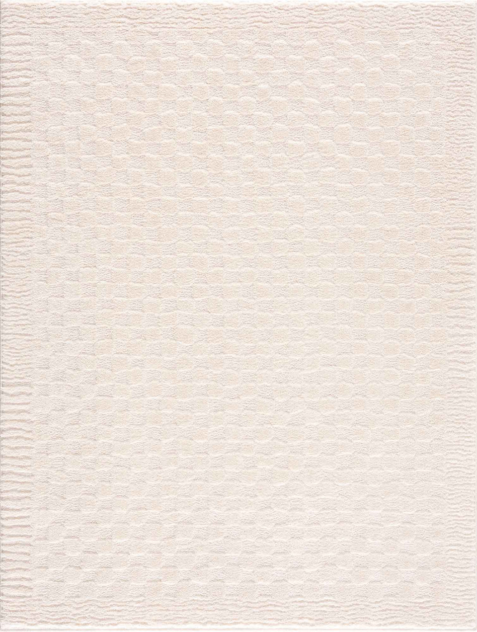 Leryn Ivory Checkered Area Rug