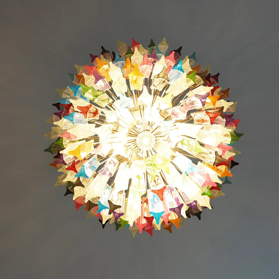 Fantastic Murano Prisms Multicolor Chandelier
