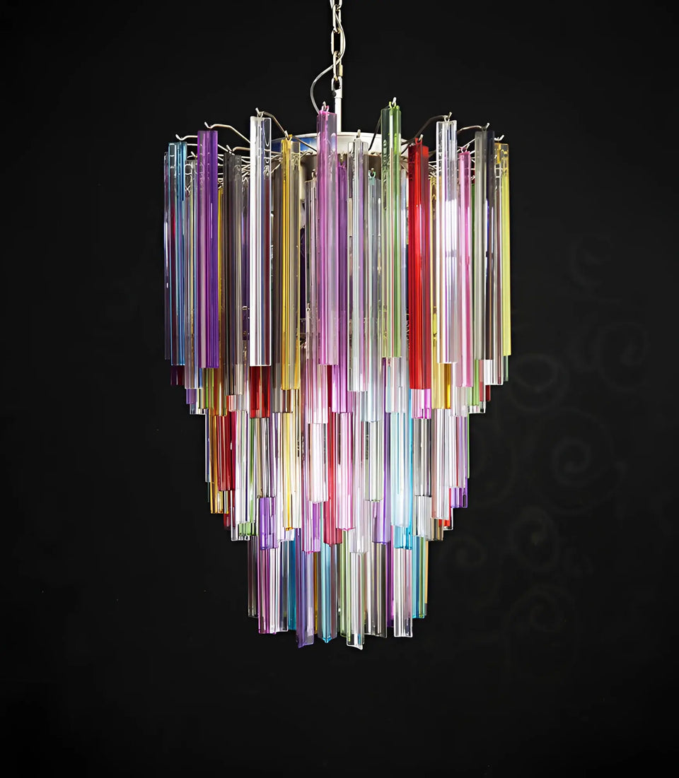 Fantastic Murano Prisms Multicolor Chandelier