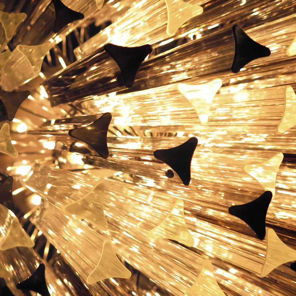 Fantastic Murano Prisms Smoked Transparent Chandelier