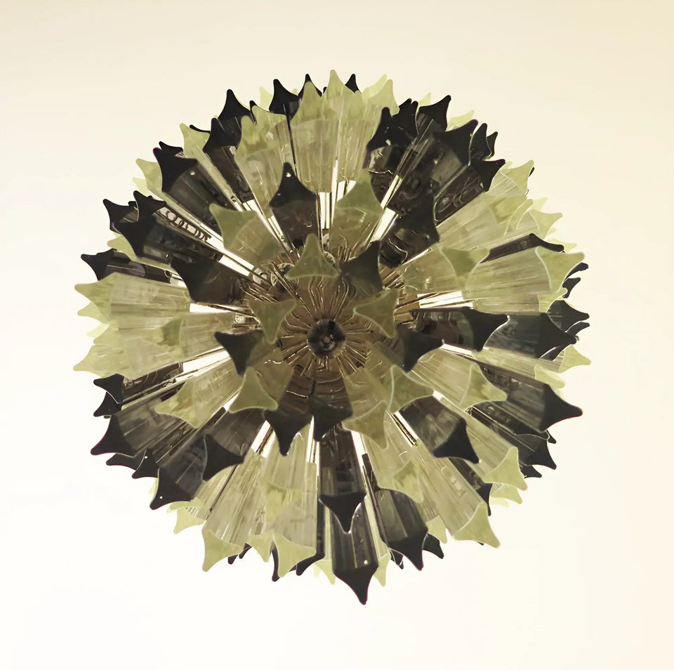 Fantastic Murano Prisms Smoked Transparent Chandelier