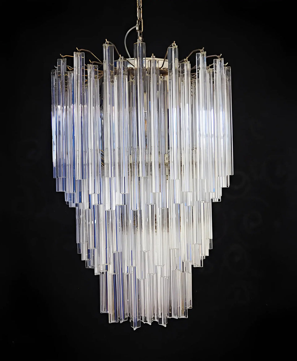 Fantastic Murano Prisms Transparent Chandelier