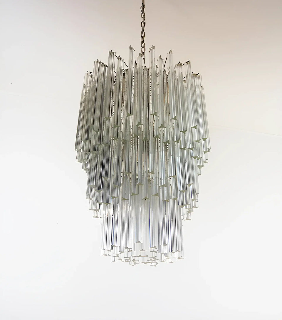 Fantastic Murano Prisms Transparent Chandelier