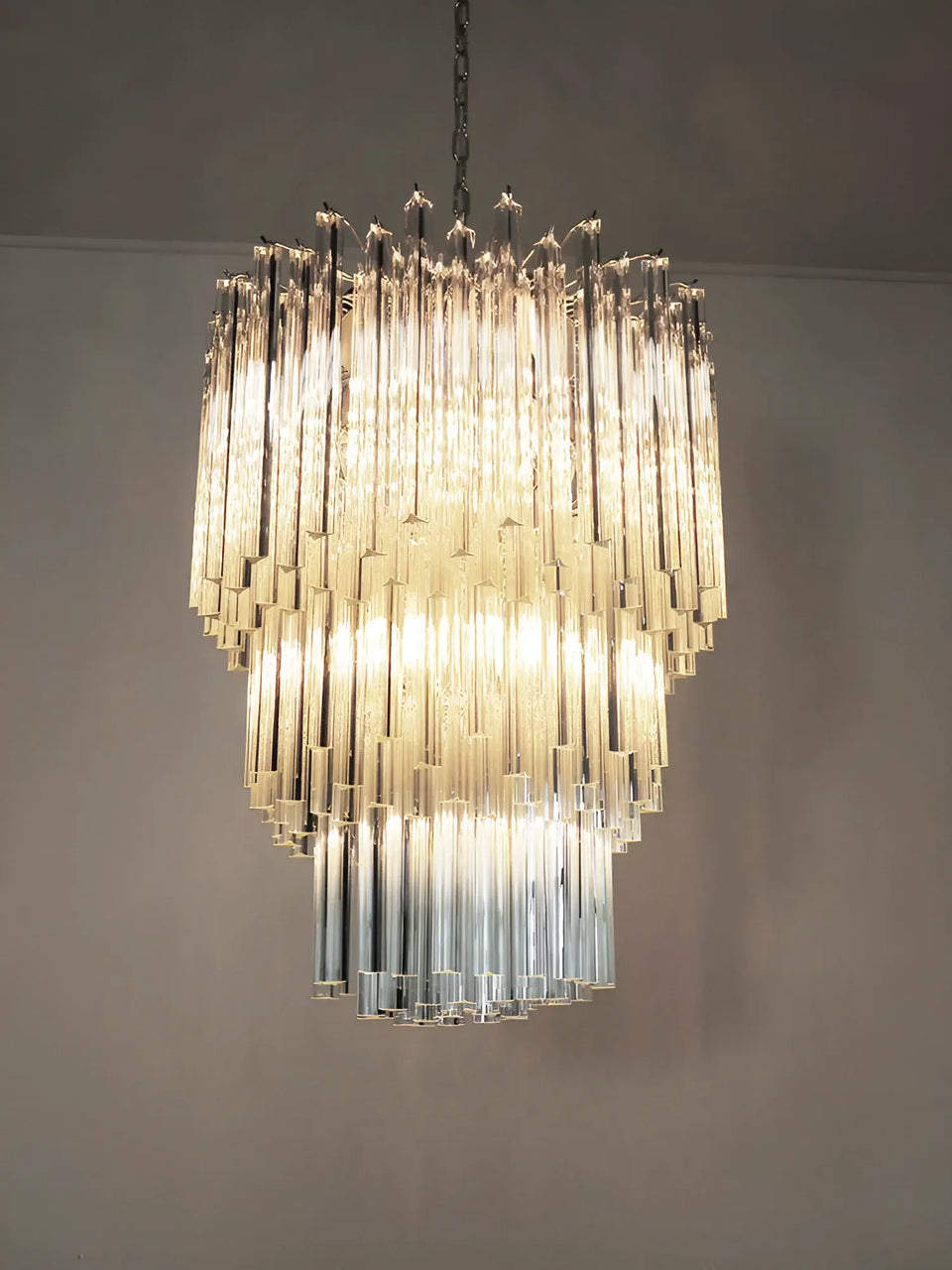 Fantastic Murano Prisms Transparent Chandelier