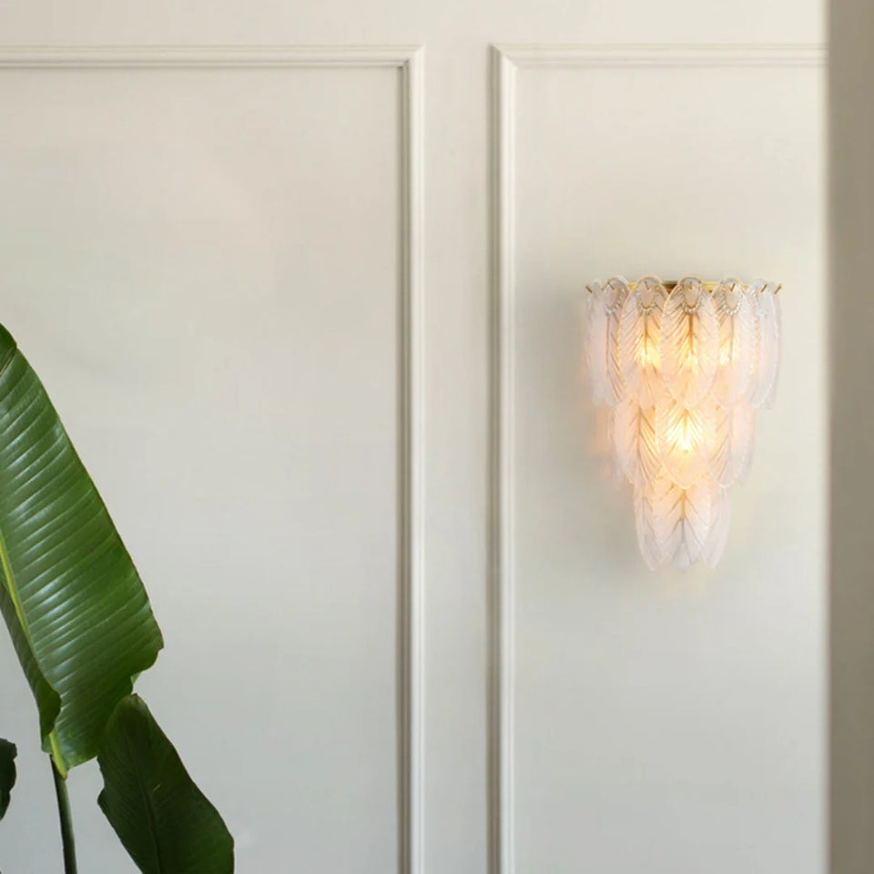 Feather Crystal Wall Lamp