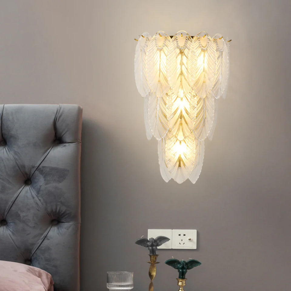 Feather Crystal Wall Lamp