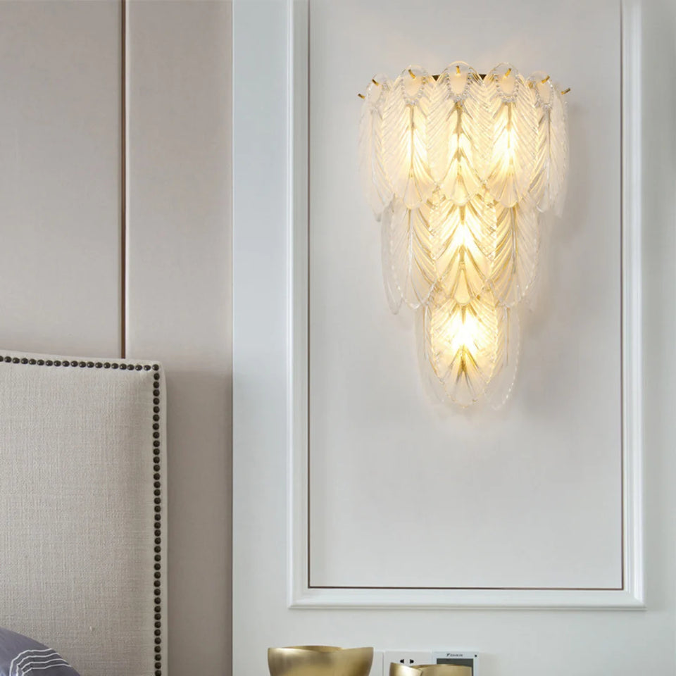 Feather Crystal Wall Lamp