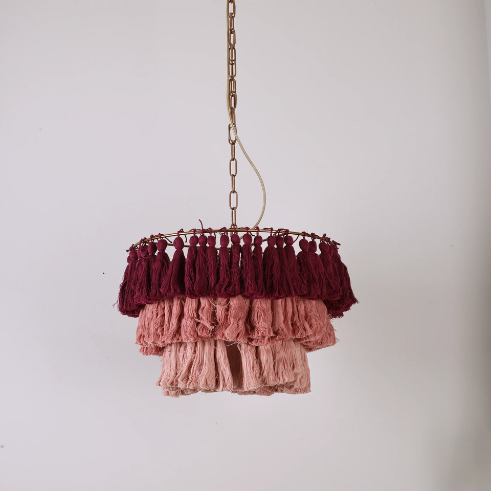 Fela Fabric Tassel Chandelier