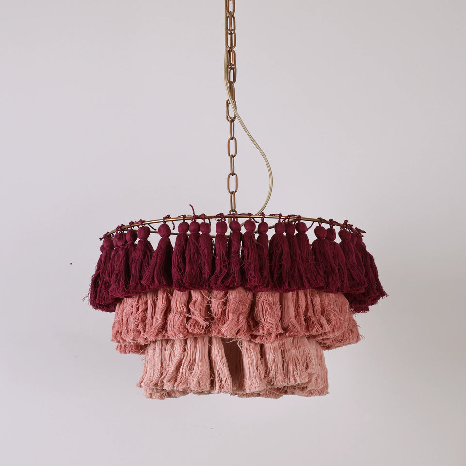 Fela Fabric Tassel Chandelier