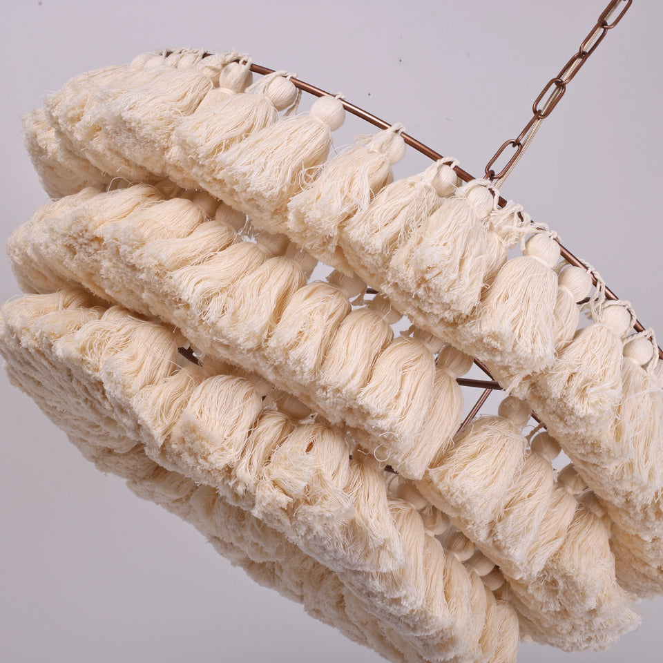 Fela Fabric Tassel Chandelier