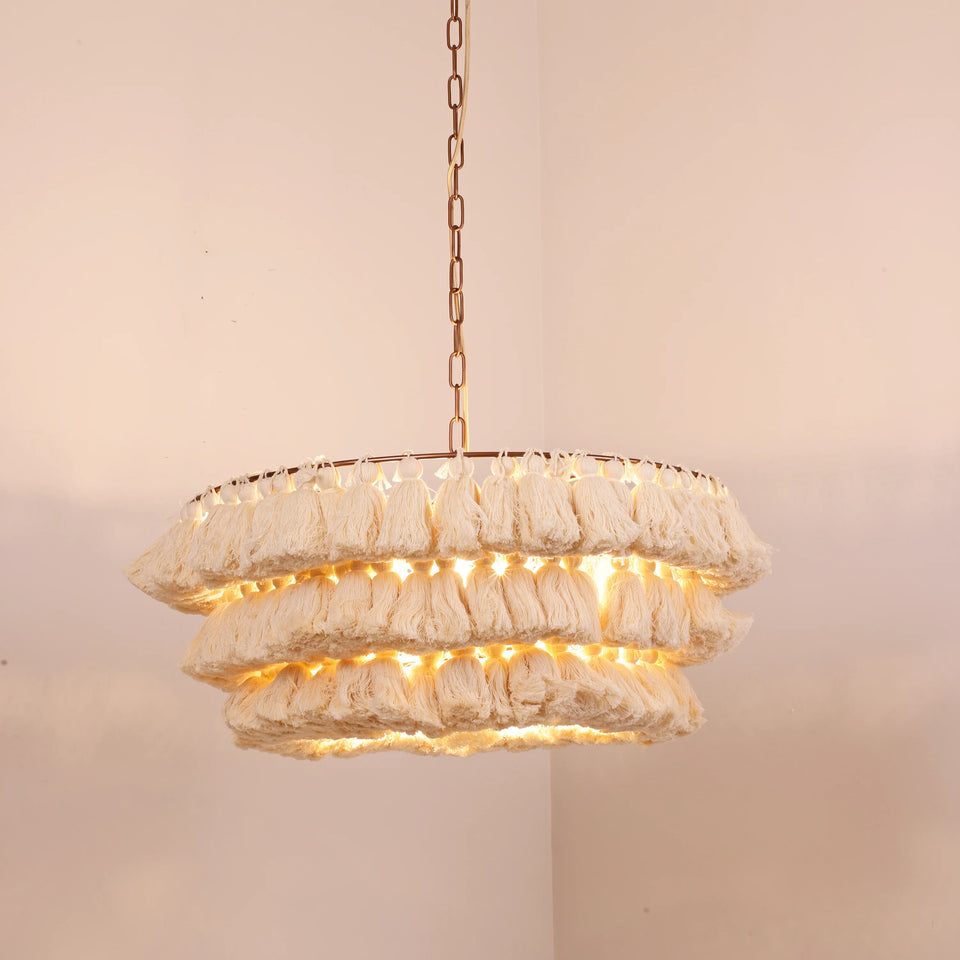 Fela Fabric Tassel Chandelier