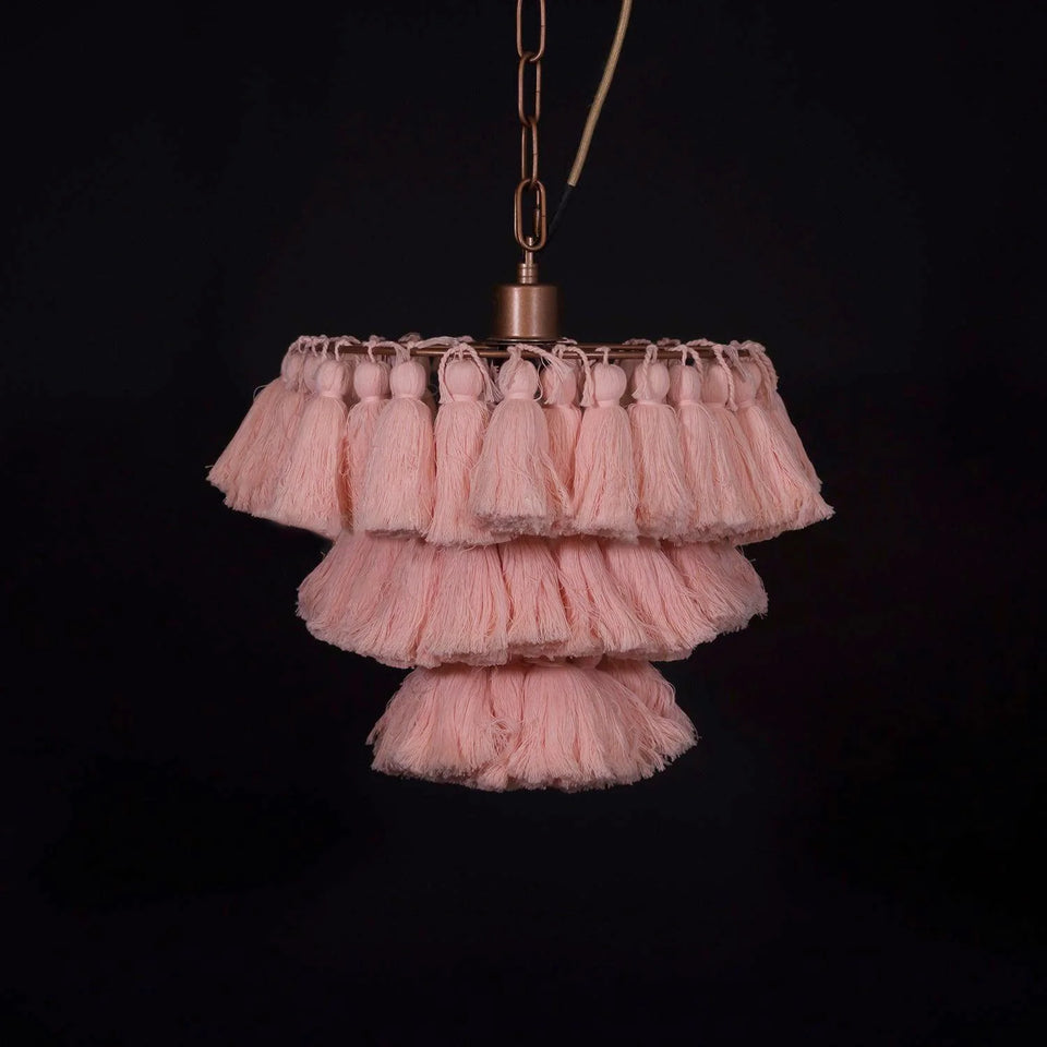 Fela Fabric Tassel Chandelier