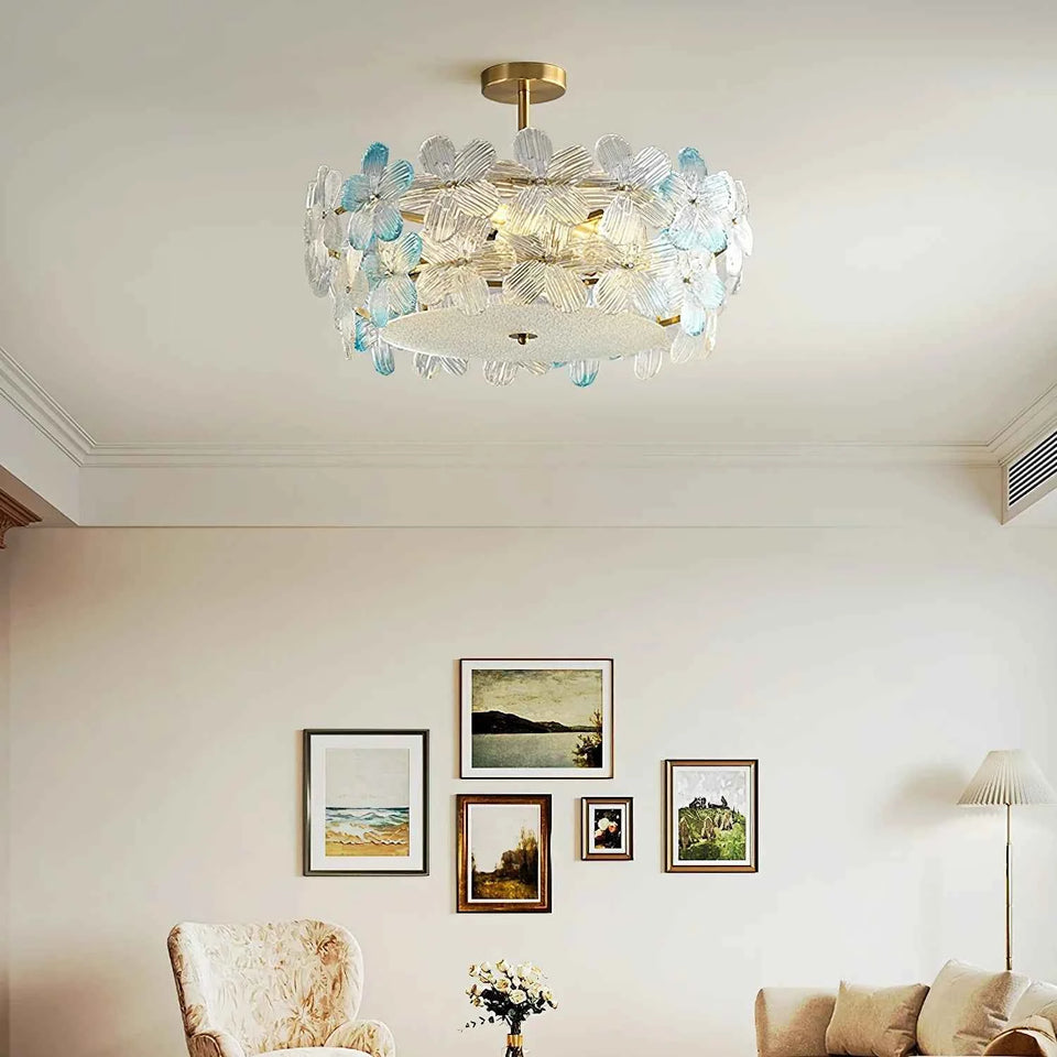 Flower Cluster Frosted Glass Ceiling Lamp
