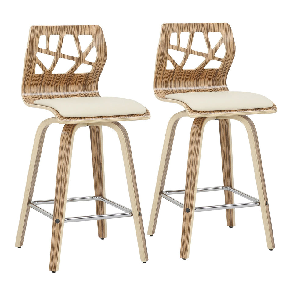 Folia 26" Fixed-Height Counter Stool - Set of 2