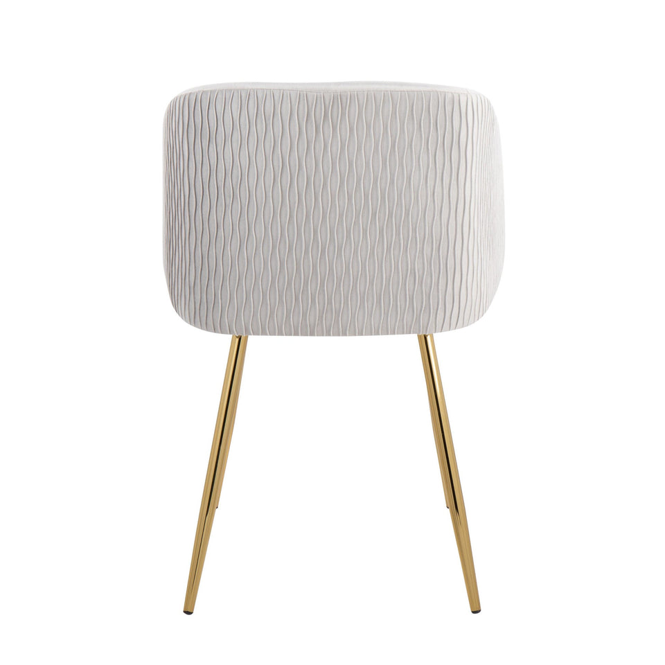 Fran Pleated Waves Chair - Set of 2
