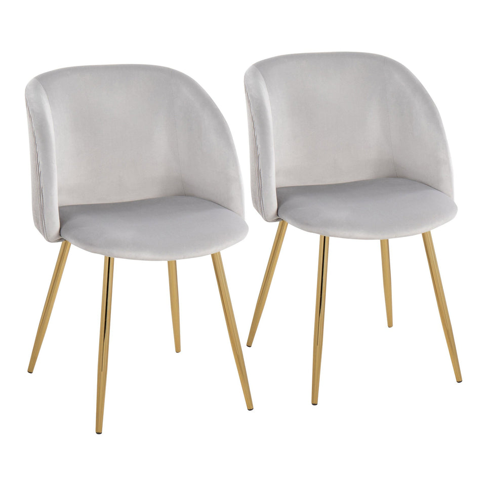 Fran Pleated Waves Chair - Set of 2