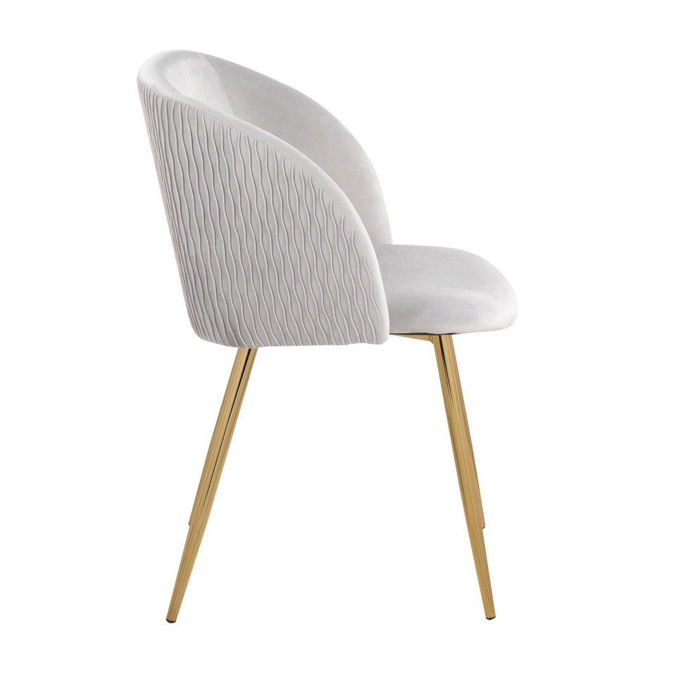 Fran Pleated Waves Chair - Set of 2