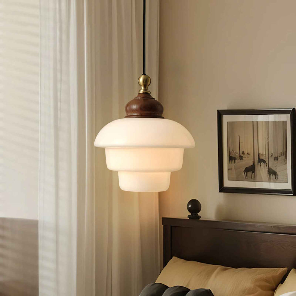 Nordic Cream White Glass Pendant Lights