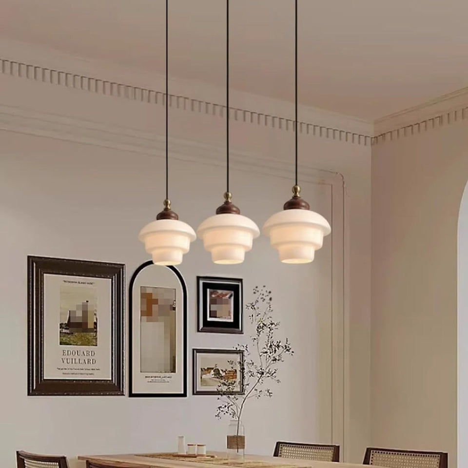 Nordic Cream White Glass Pendant Lights