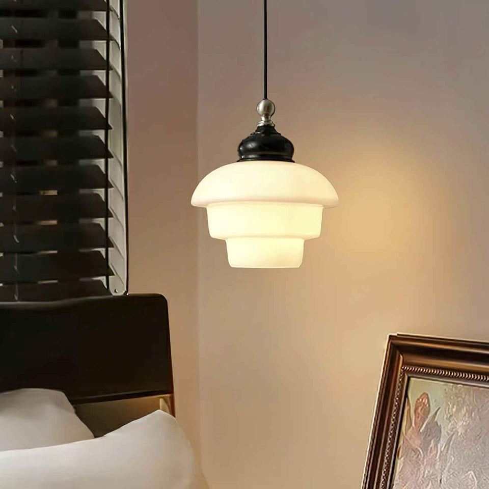 Nordic Cream White Glass Pendant Lights