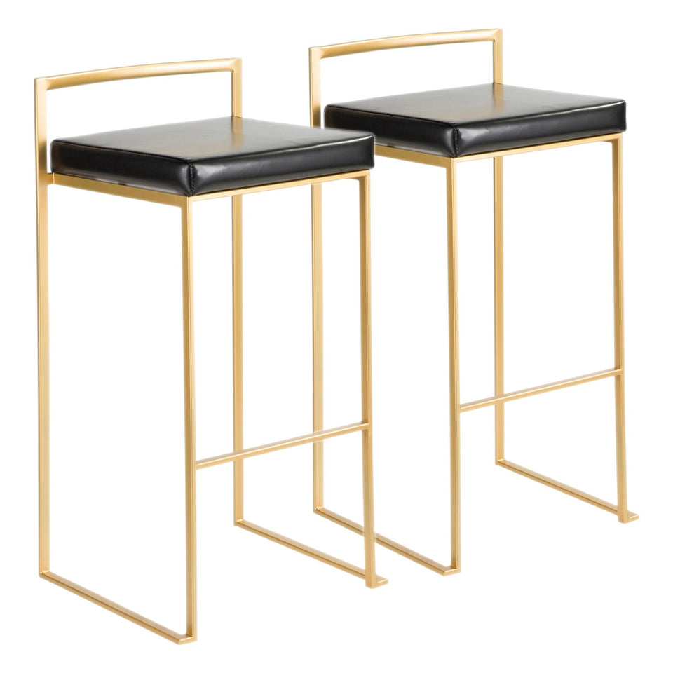 Fuji Stacker 30" Fixed-Height Barstool - Set of 2
