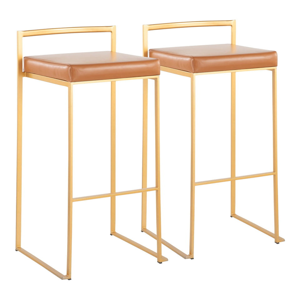 Fuji Stacker 30" Fixed-Height Barstool - Set of 2