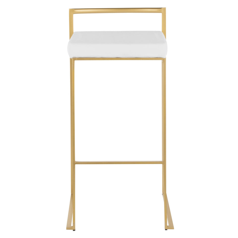 Fuji Stacker 30" Fixed-Height Barstool - Set of 2