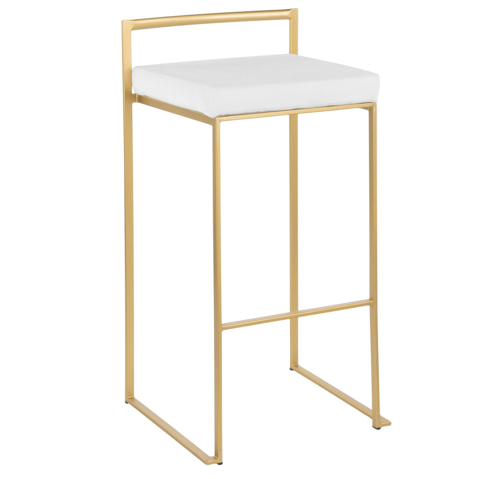 Fuji Stacker 30" Fixed-Height Barstool - Set of 2