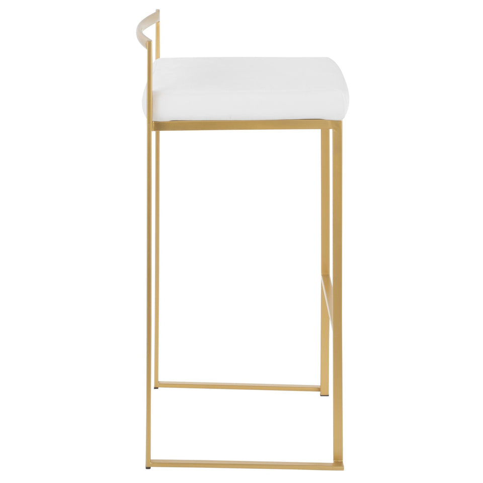 Fuji Stacker 30" Fixed-Height Barstool - Set of 2