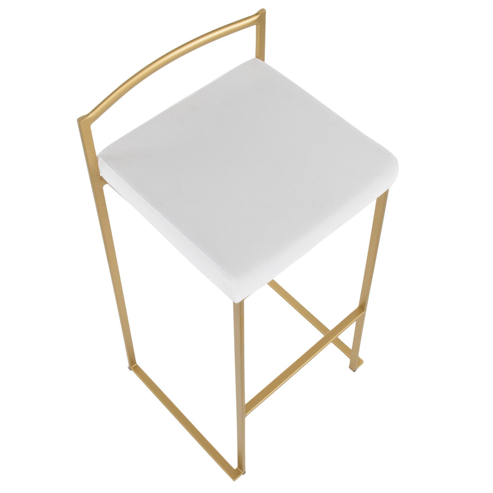 Fuji Stacker 30" Fixed-Height Barstool - Set of 2