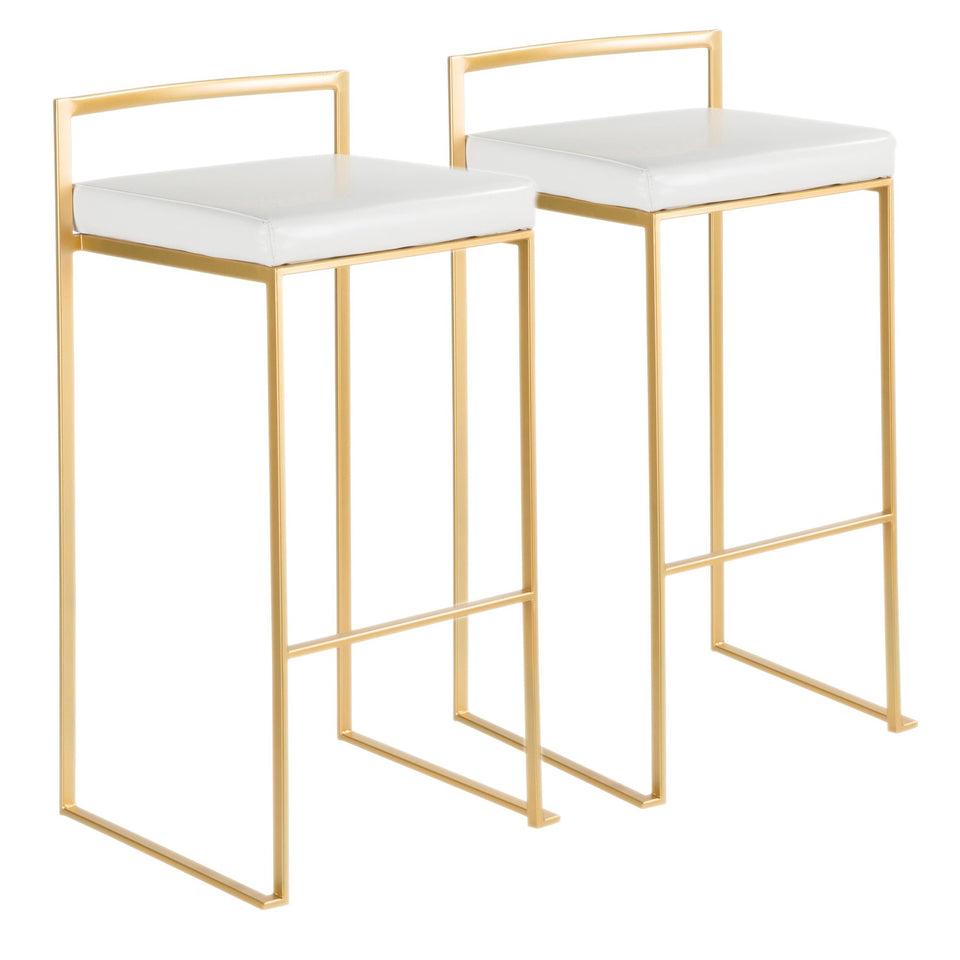 Fuji Stacker 30" Fixed-Height Barstool - Set of 2