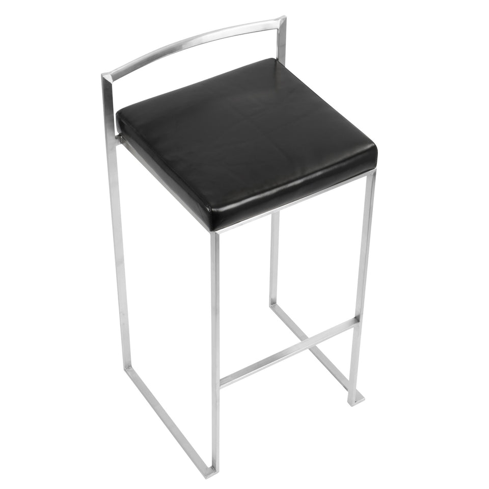 Fuji Stacker 30" Fixed-Height Barstool - Set of 2