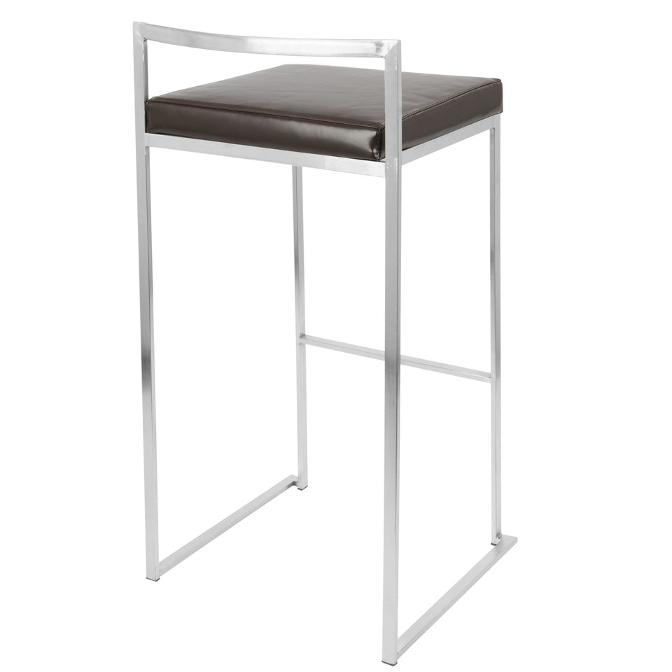 Fuji Stacker 30" Fixed-Height Barstool - Set of 2