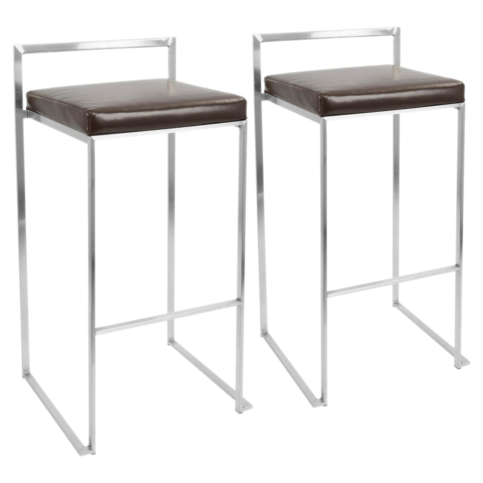 Fuji Stacker 30" Fixed-Height Barstool - Set of 2