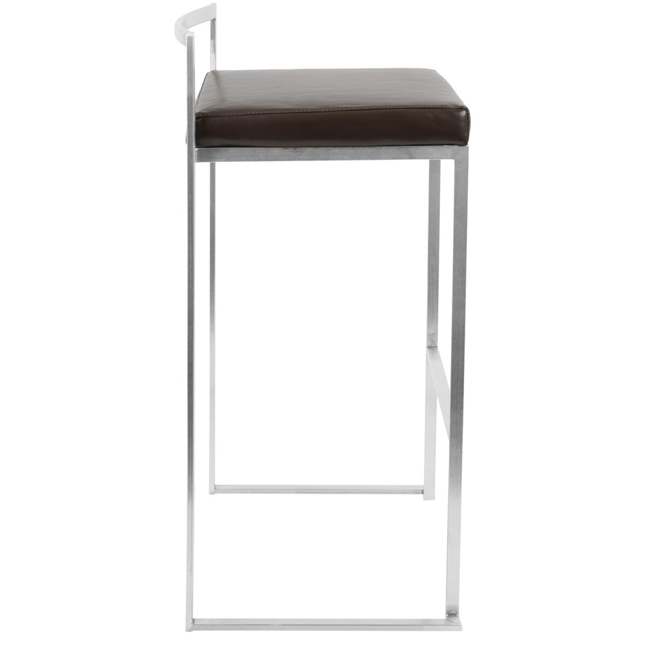 Fuji Stacker 30" Fixed-Height Barstool - Set of 2