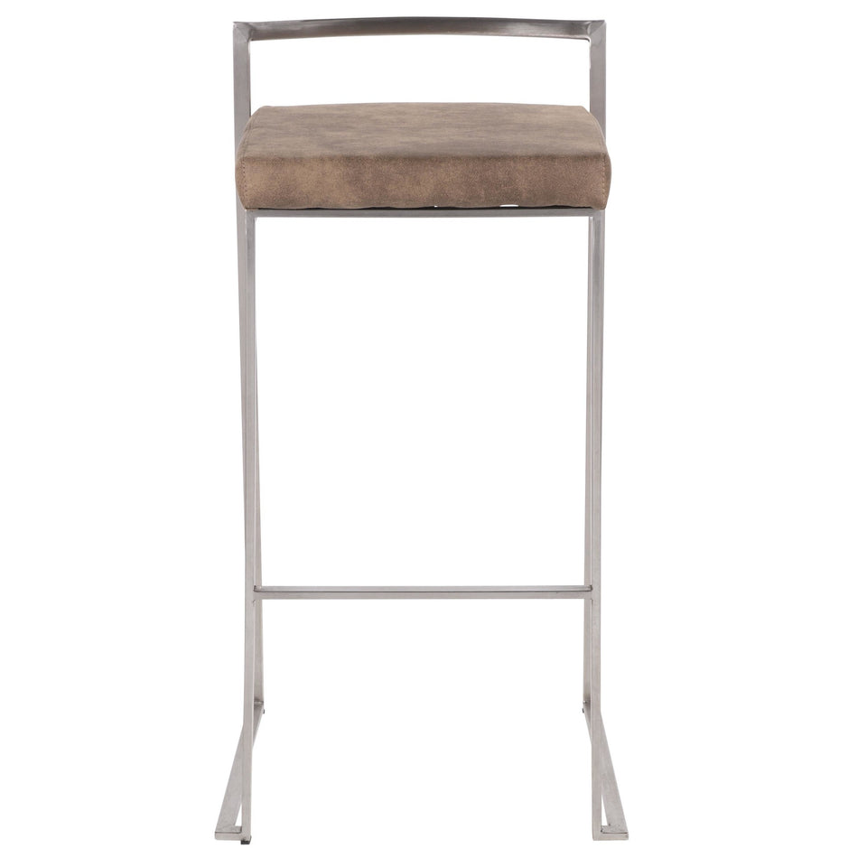 Fuji Stacker 30" Fixed-Height Barstool - Set of 2