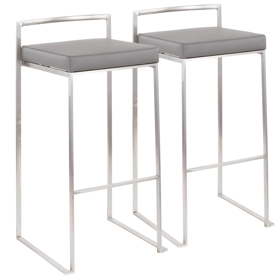 Fuji Stacker 30" Fixed-Height Barstool - Set of 2