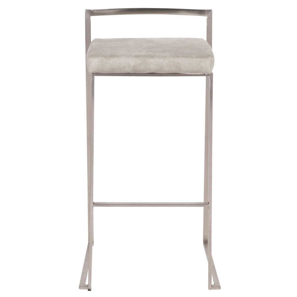 Fuji Stacker 30" Fixed-Height Barstool - Set of 2