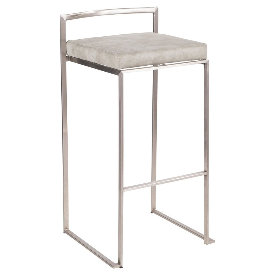 Fuji Stacker 30" Fixed-Height Barstool - Set of 2