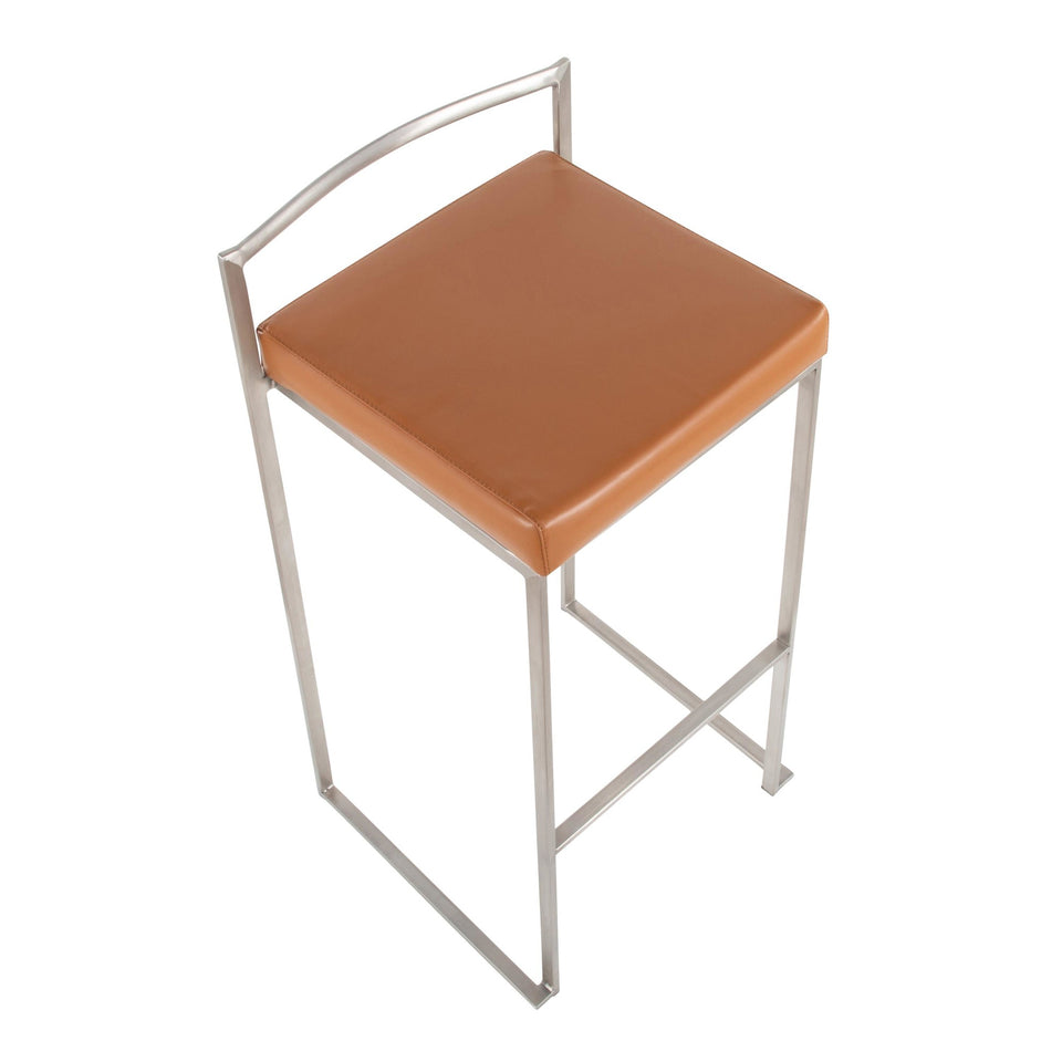 Fuji Stacker 30" Fixed-Height Barstool - Set of 2