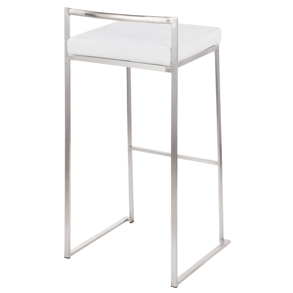 Fuji Stacker 30" Fixed-Height Barstool - Set of 2