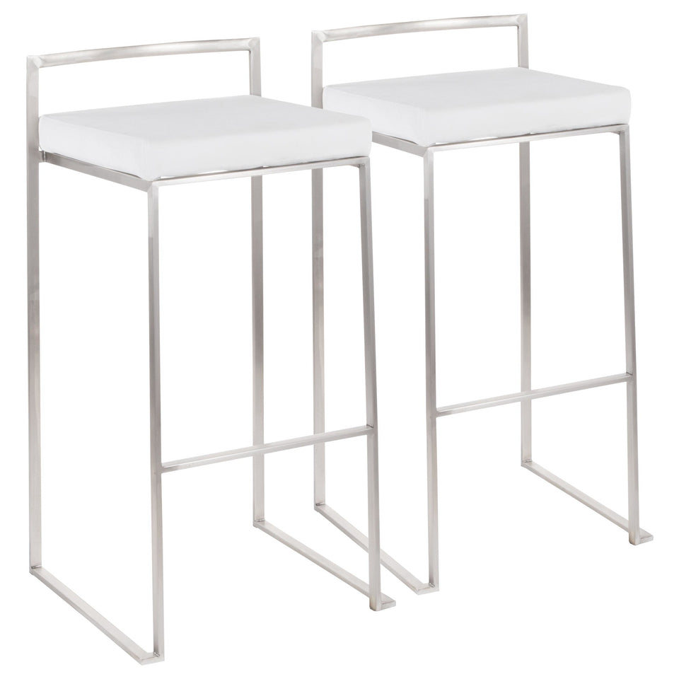 Fuji Stacker 30" Fixed-Height Barstool - Set of 2