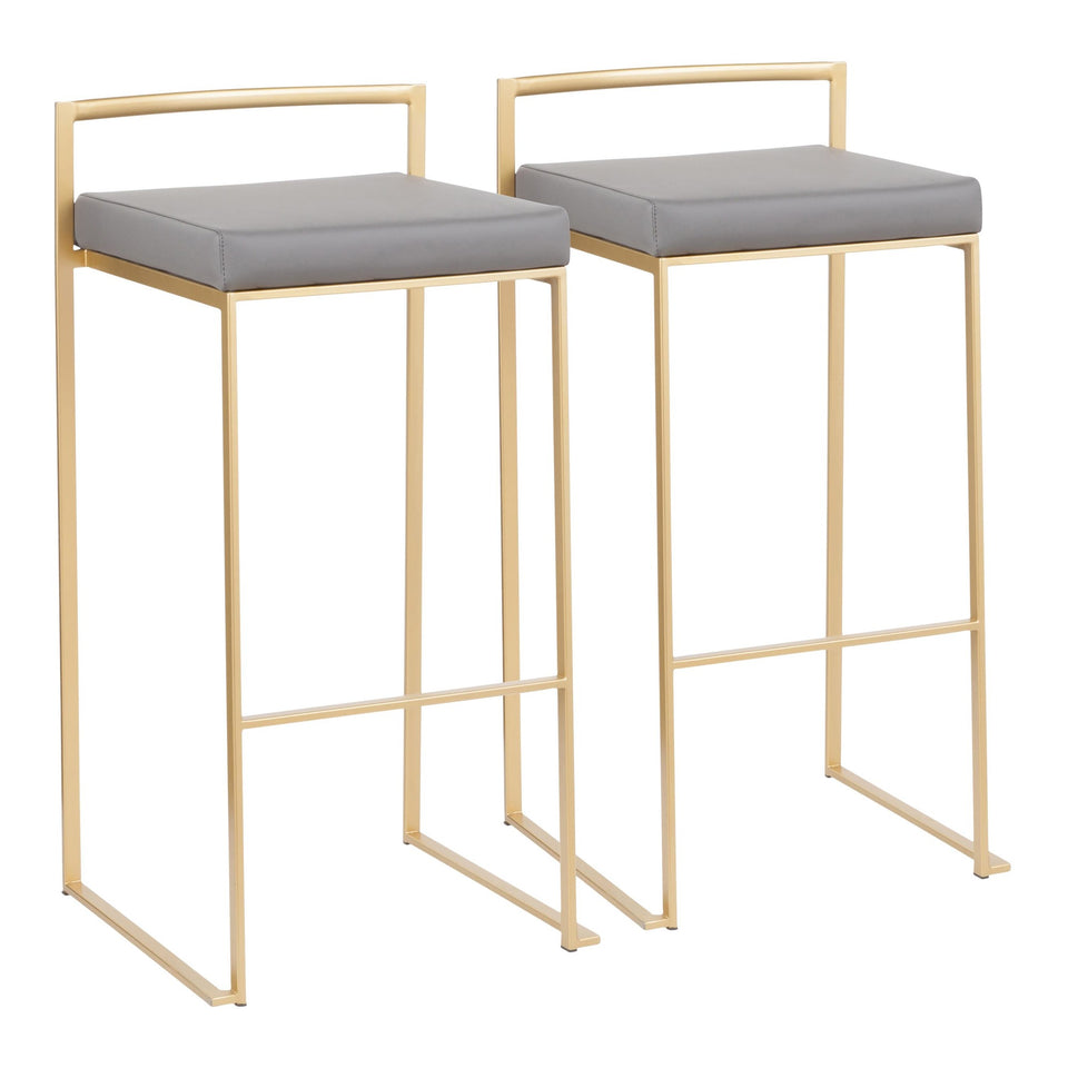 Fuji Stacker 30" Fixed-Height Barstool - Set of 2