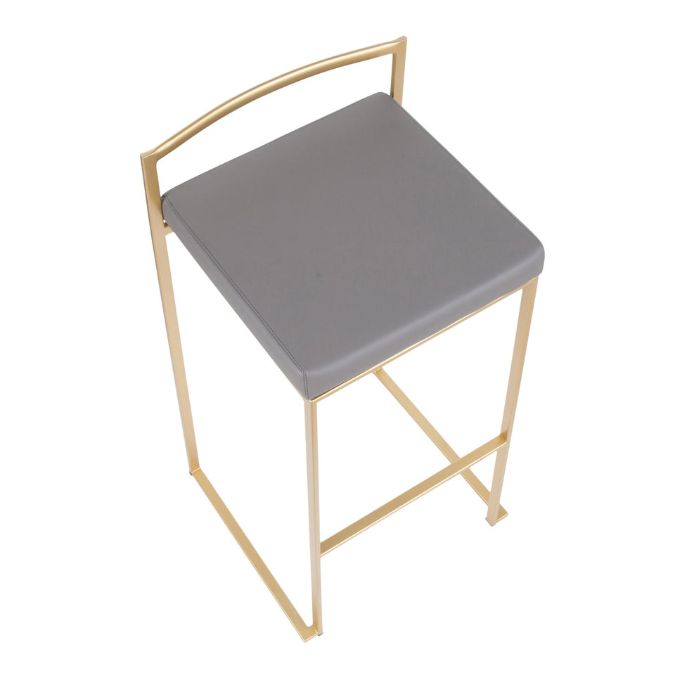 Fuji Stacker 30" Fixed-Height Barstool - Set of 2