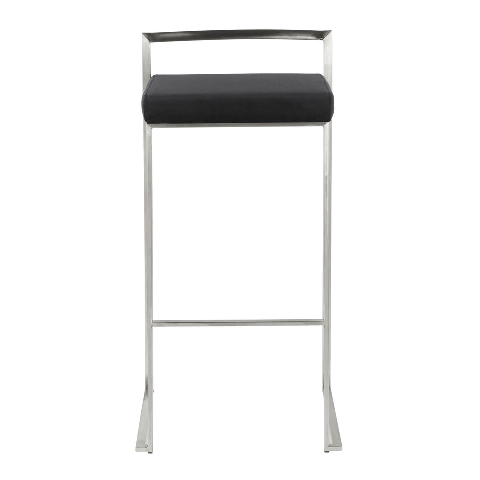 Fuji Stacker 30" Fixed-Height Barstool - Set of 2