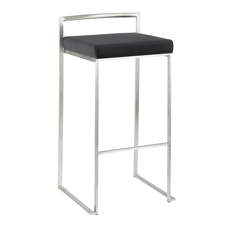 Fuji Stacker 30" Fixed-Height Barstool - Set of 2