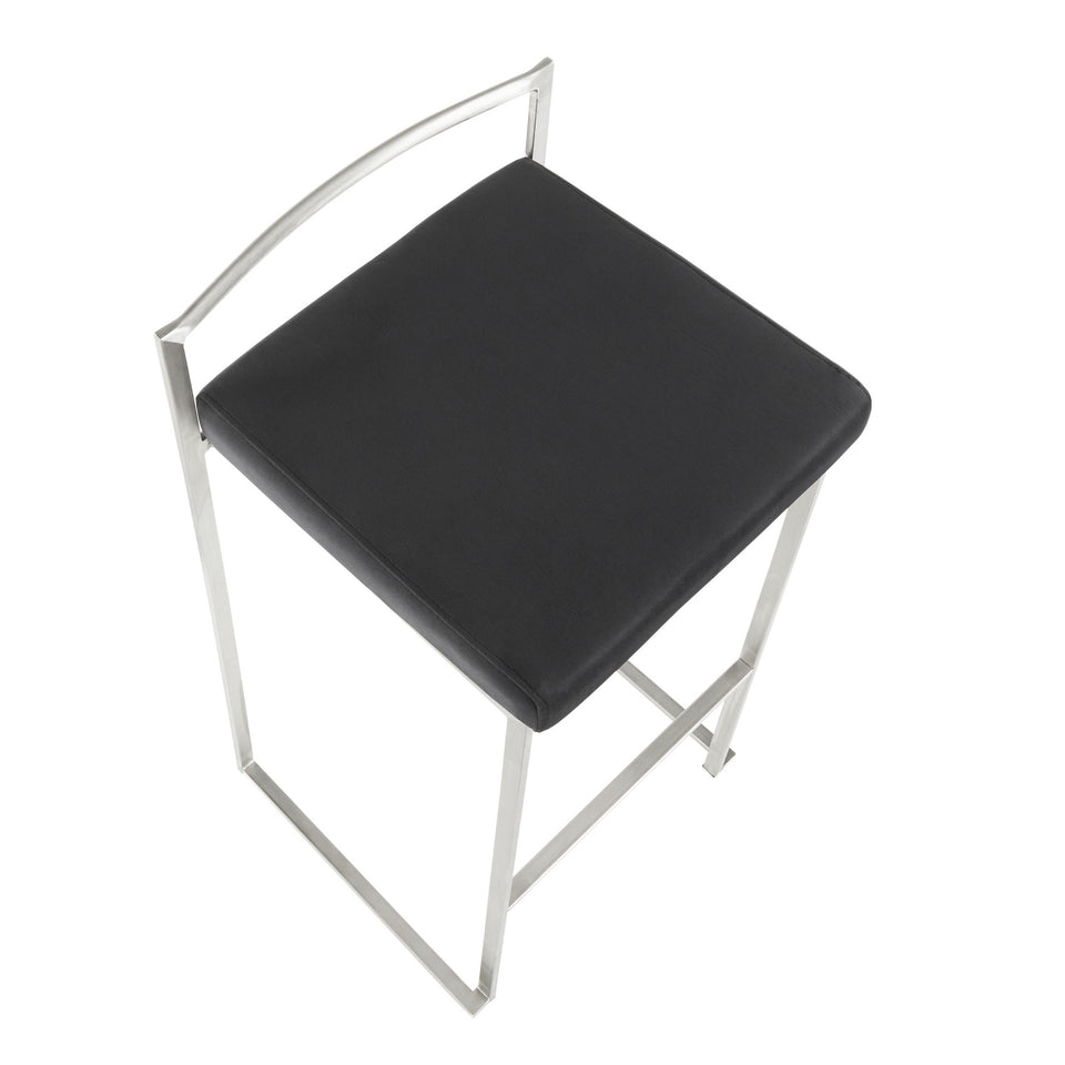 Fuji Stacker 30" Fixed-Height Barstool - Set of 2